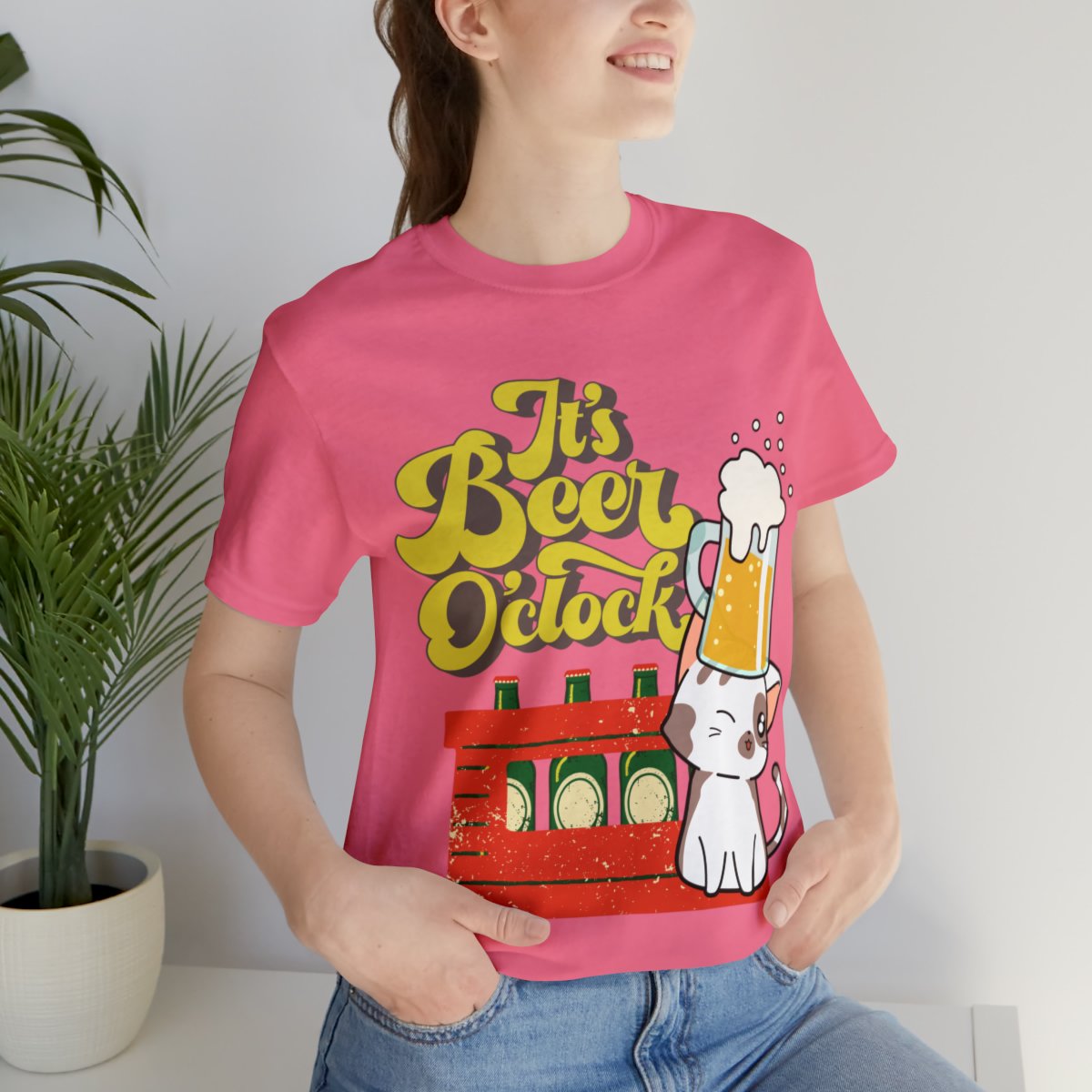 It's Beer O'clock Cat And Beer T-shirts