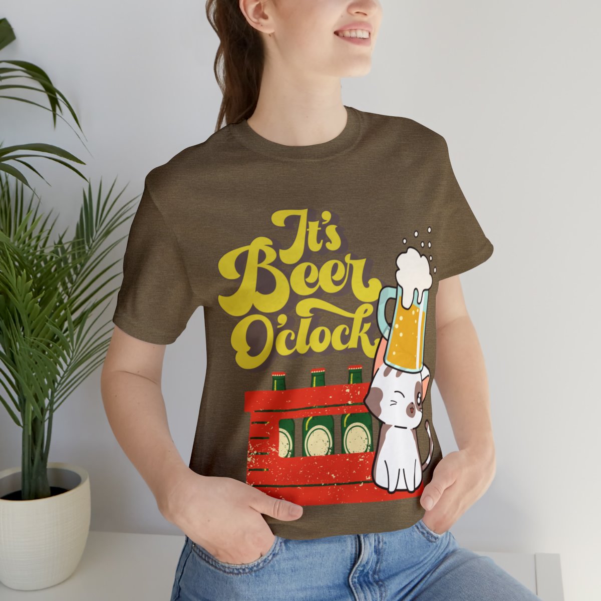It's Beer O'clock Cat And Beer T-shirts
