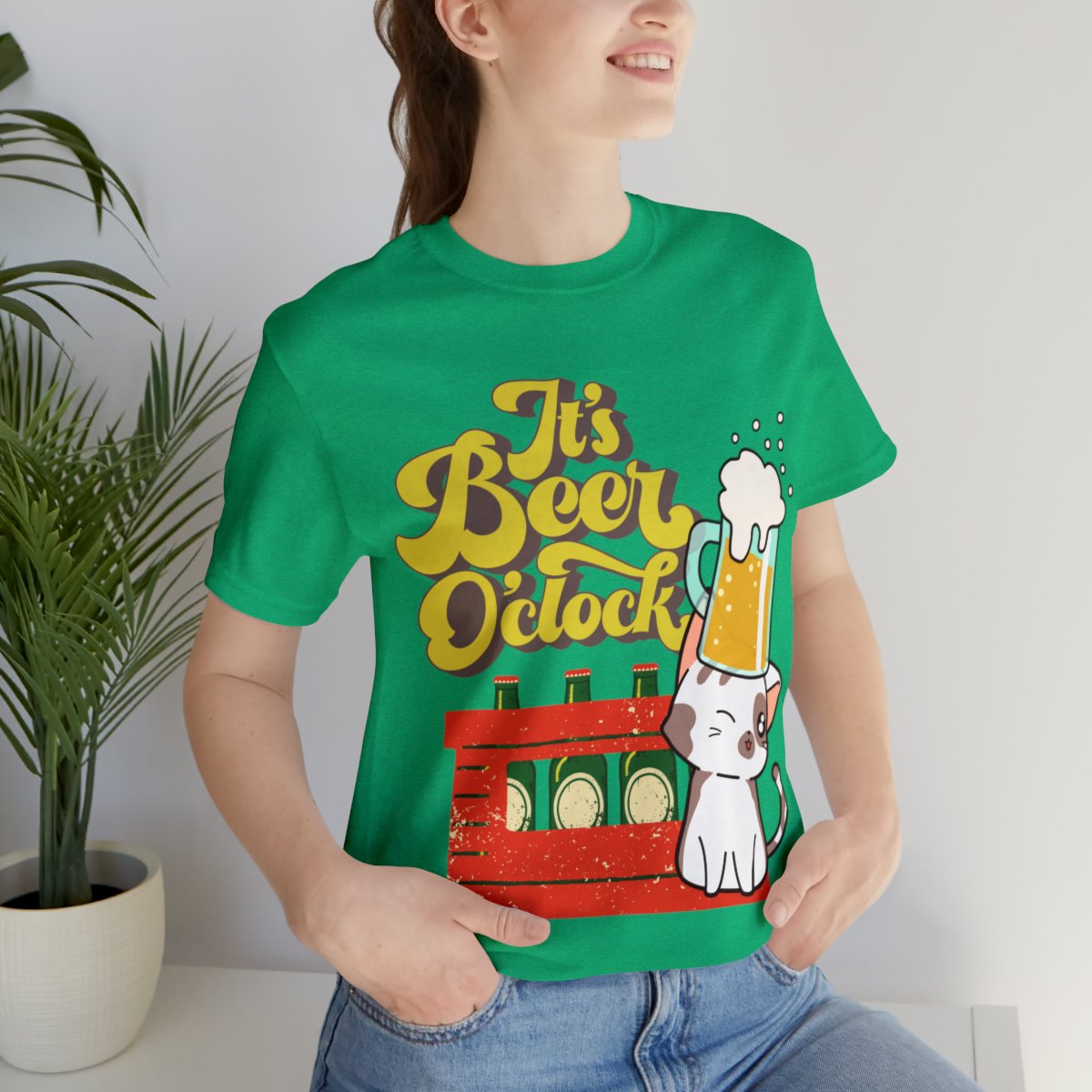 It's Beer O'clock Cat And Beer T-shirts