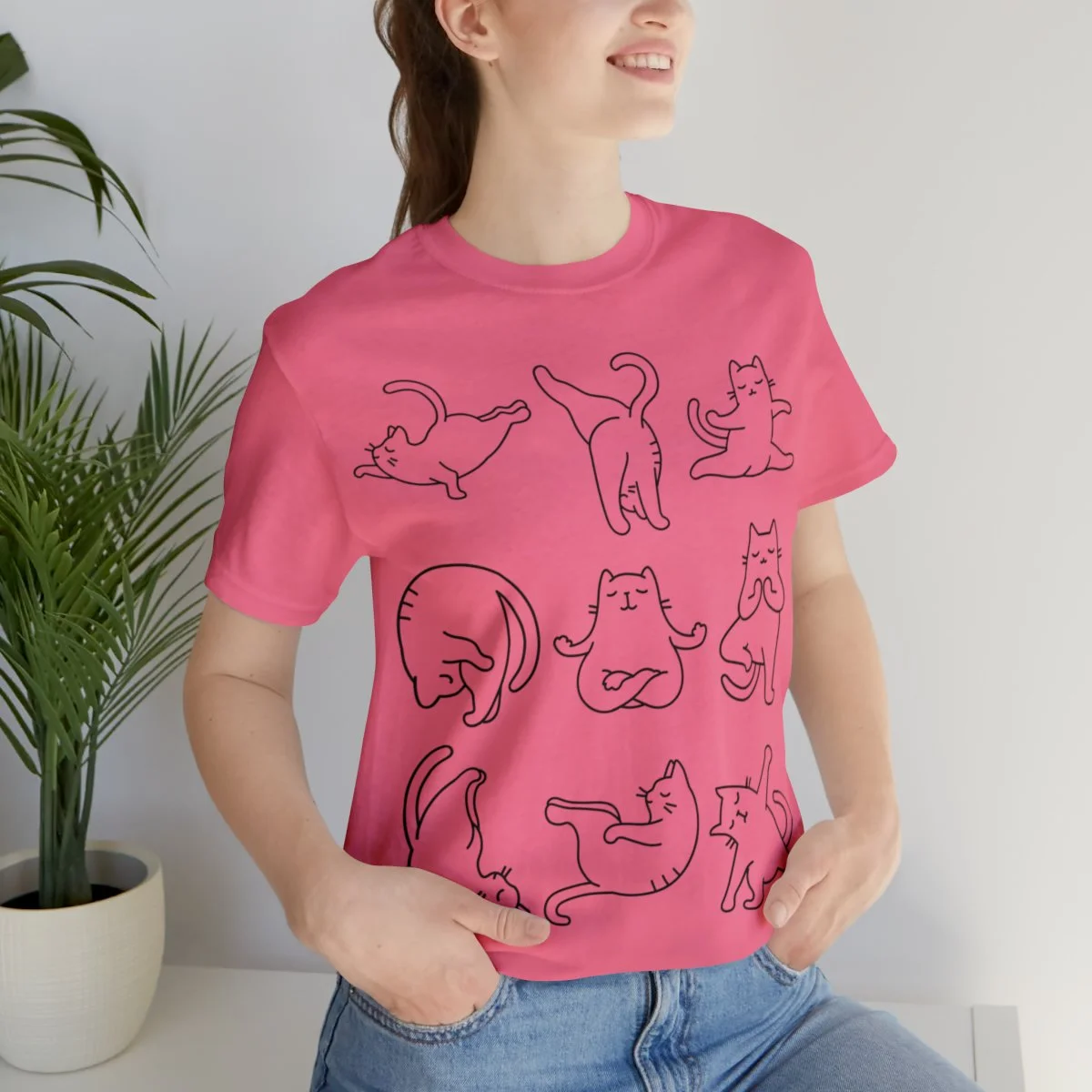 Chunky Cat Yoga Poses Shirts