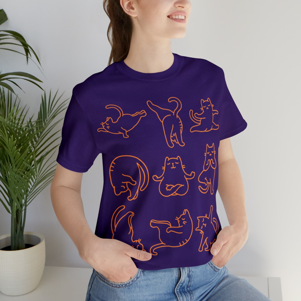 Chunky Cat Yoga Poses Shirts