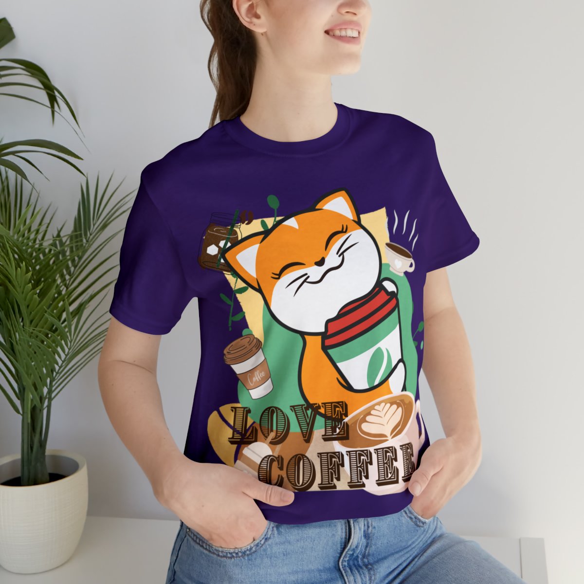 Love Coffee Cute Cat Shirts