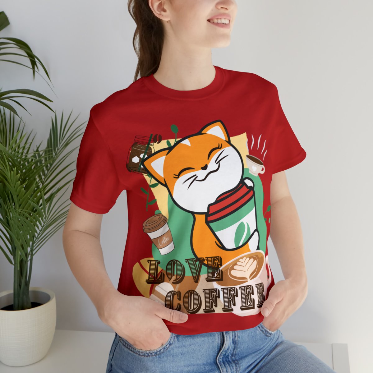 Love Coffee Cute Cat Shirts