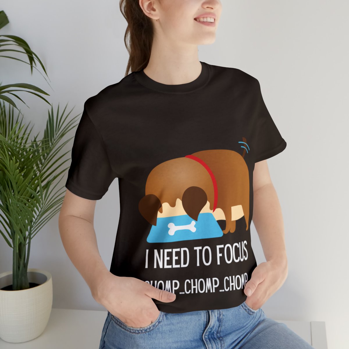Chunky Dog Munching On Food Shirts