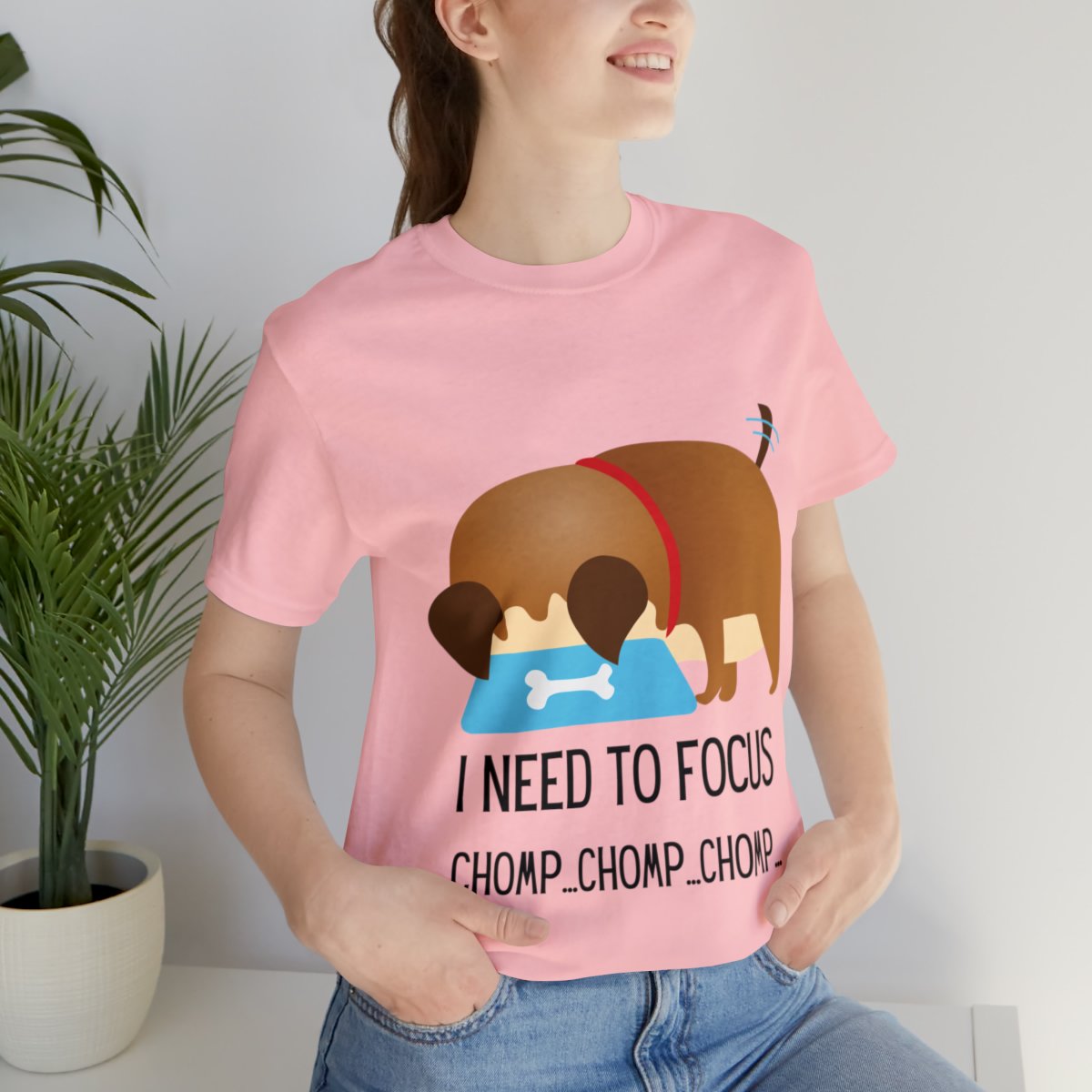 Chunky Dog Munching On Food Shirts