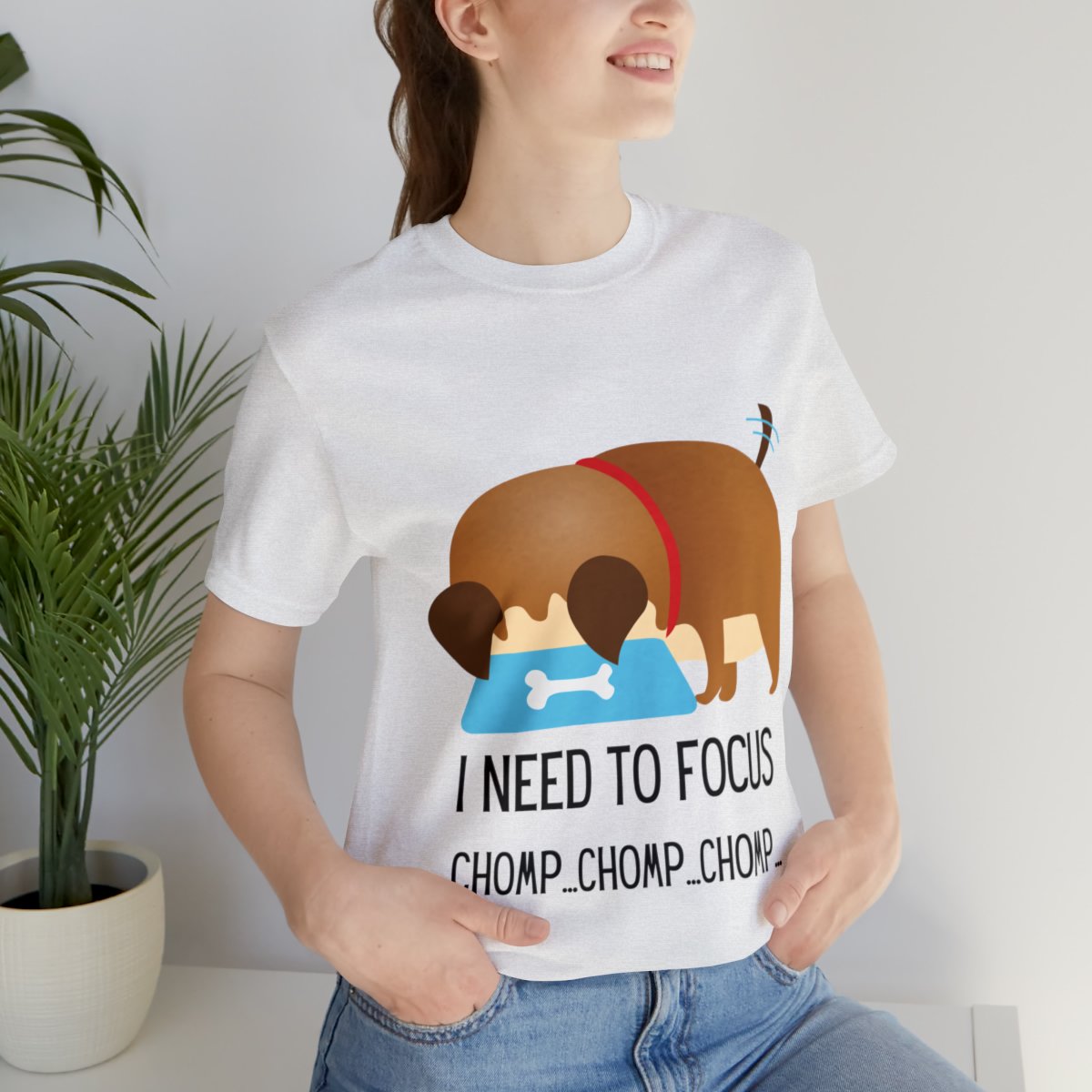 Chunky Dog Munching On Food Shirts
