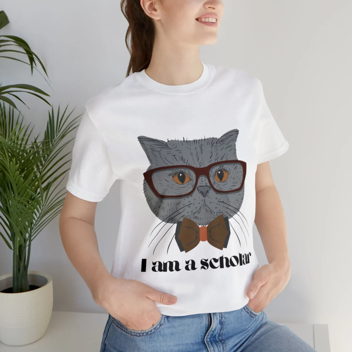I Am A Scholar Cat Wearing Glasses Shirts