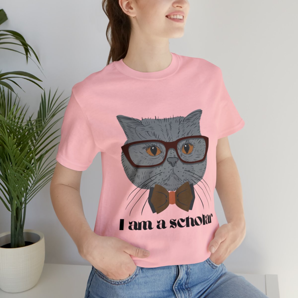 I Am A Scholar Cat Wearing Glasses Shirts