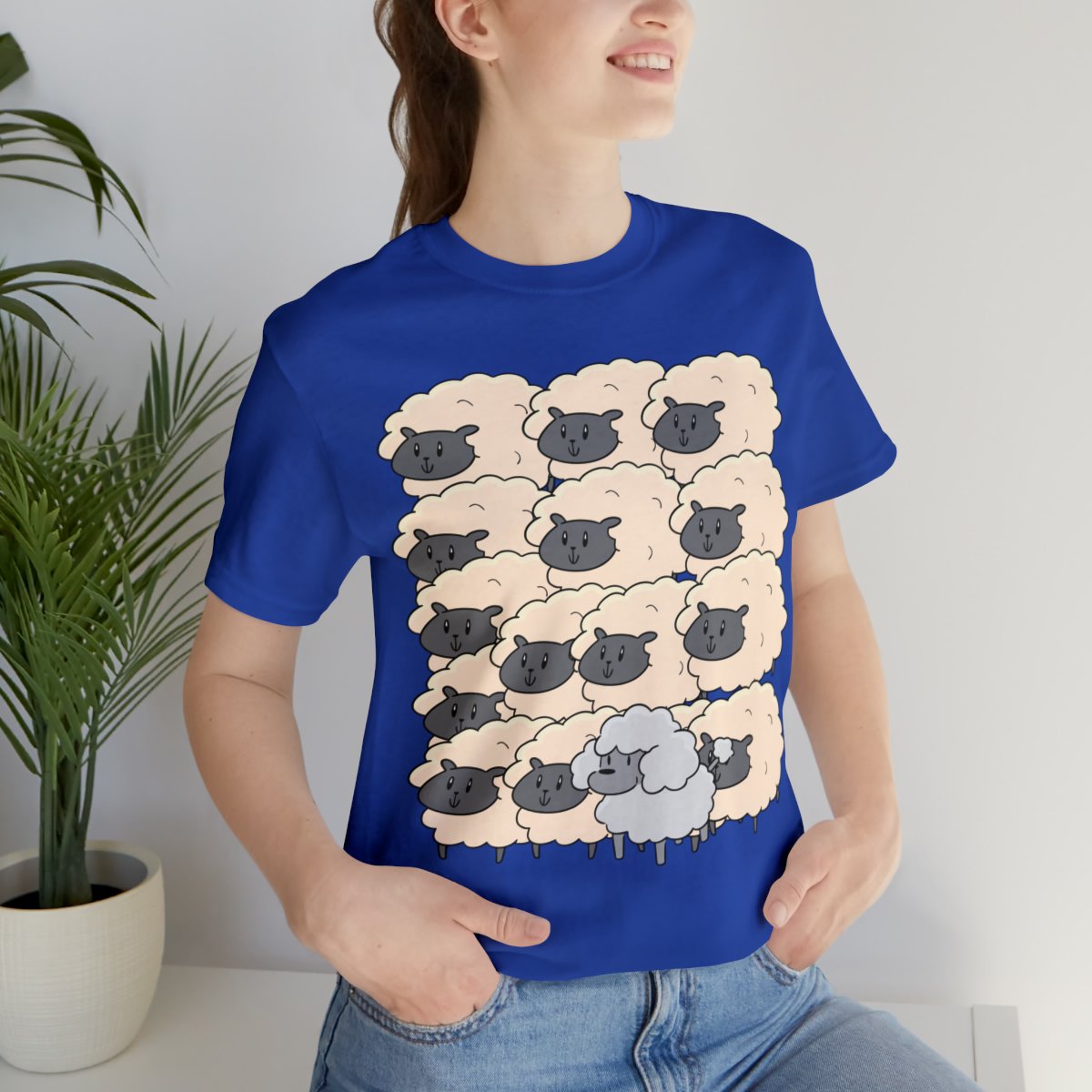 Poodle Hiding In A Herd Of Sheep Shirts
