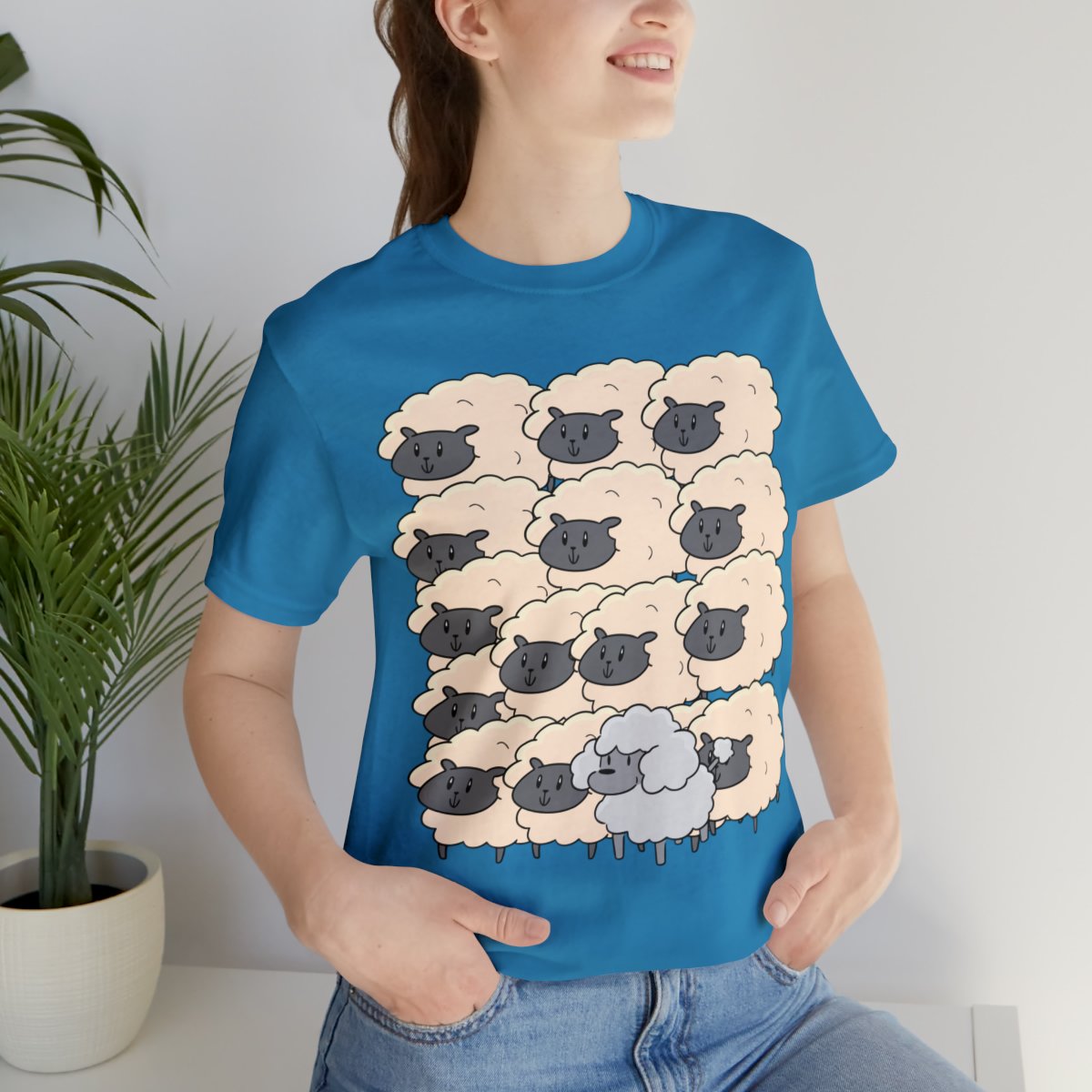 Poodle Hiding In A Herd Of Sheep Shirts