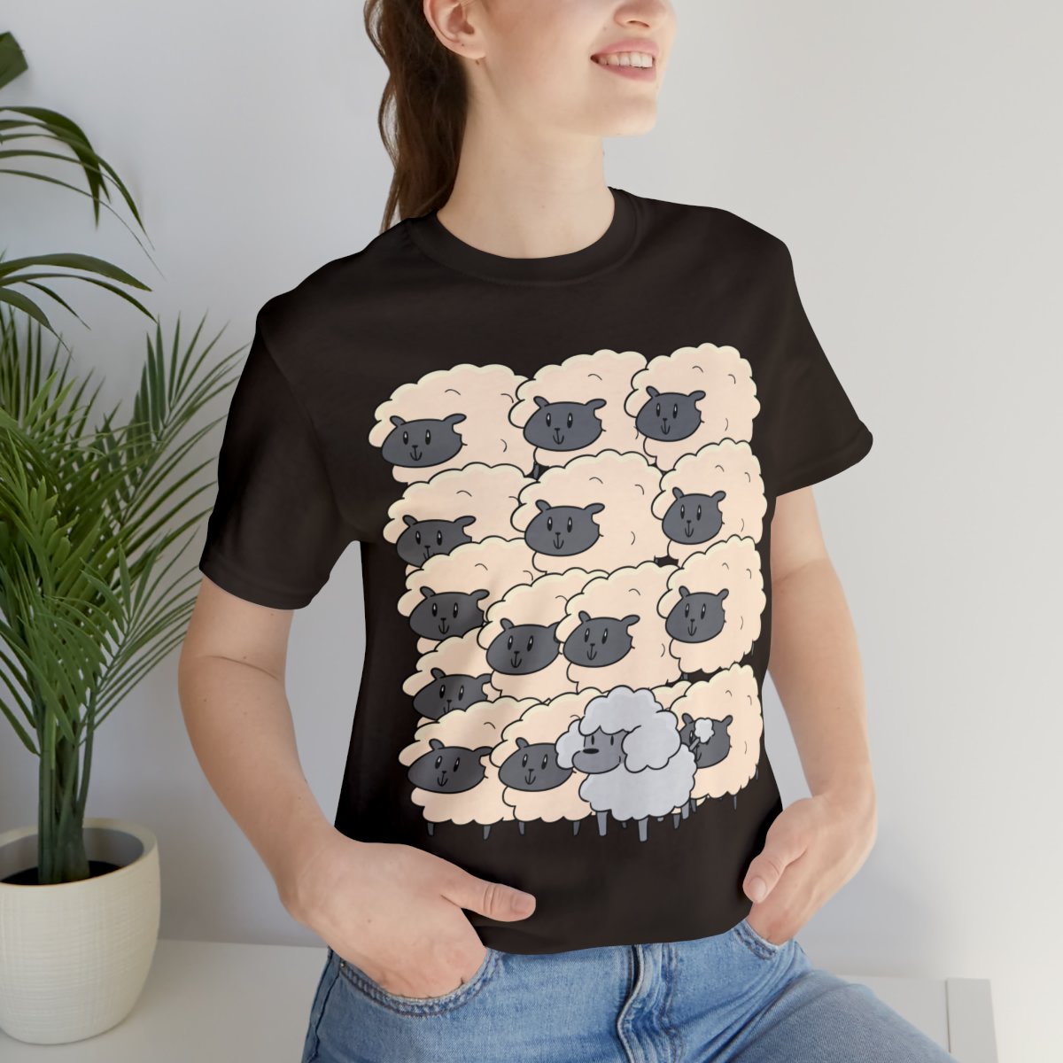 Poodle Hiding In A Herd Of Sheep Shirts