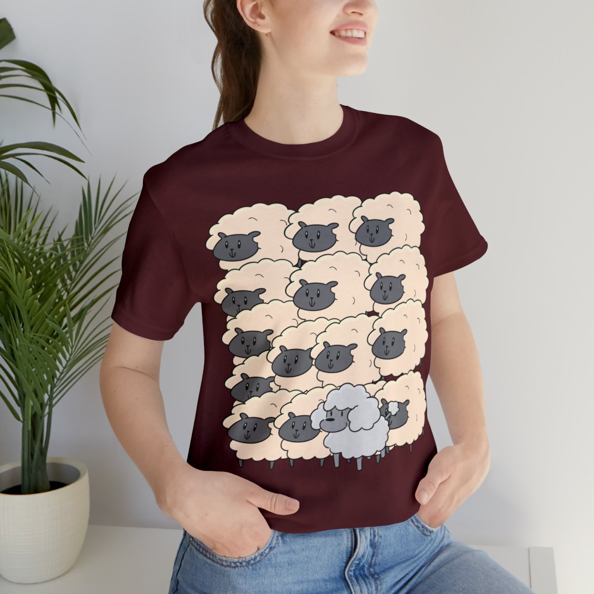 Poodle Hiding In A Herd Of Sheep Shirts