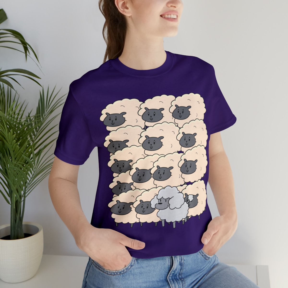Poodle Hiding In A Herd Of Sheep Shirts