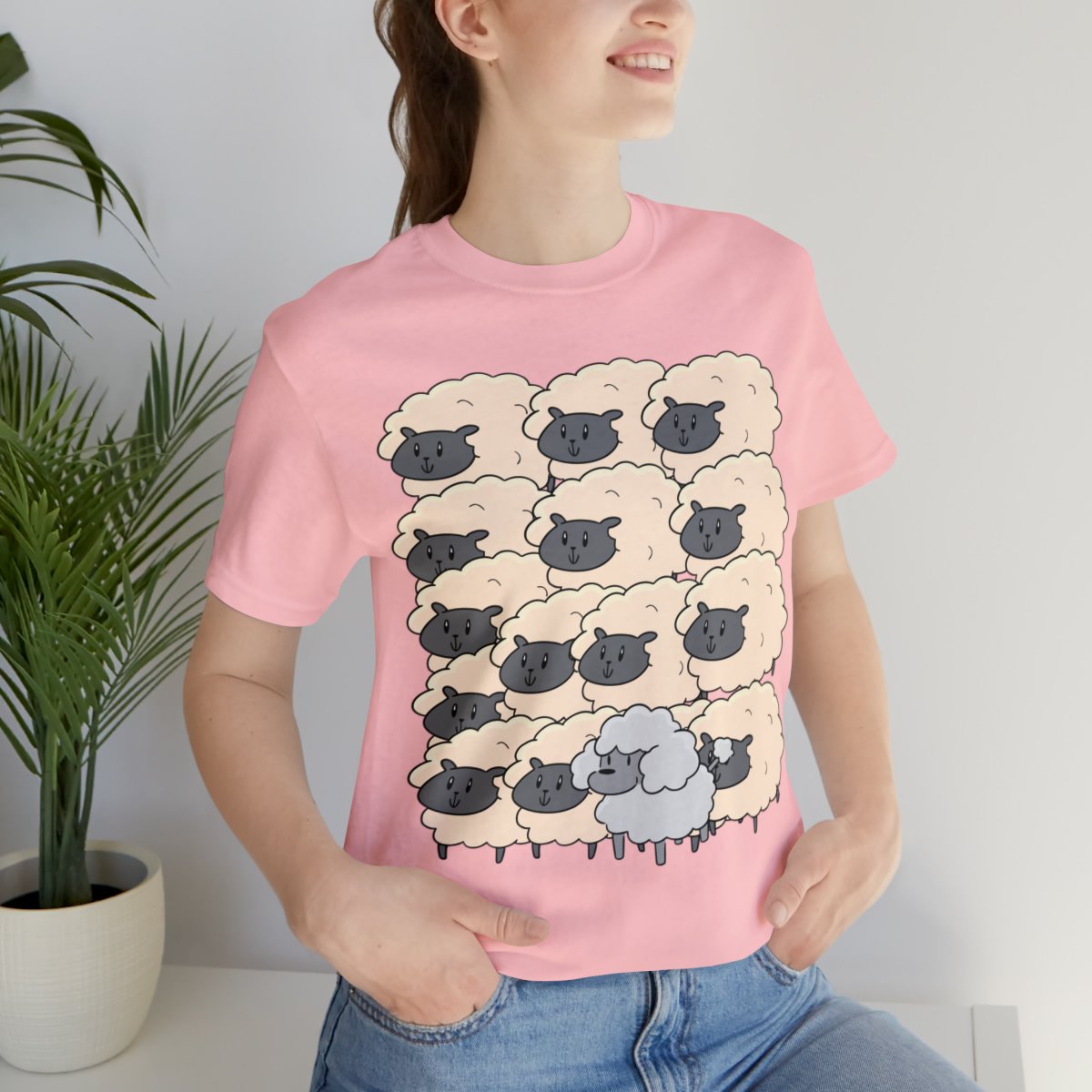 Poodle Hiding In A Herd Of Sheep Shirts