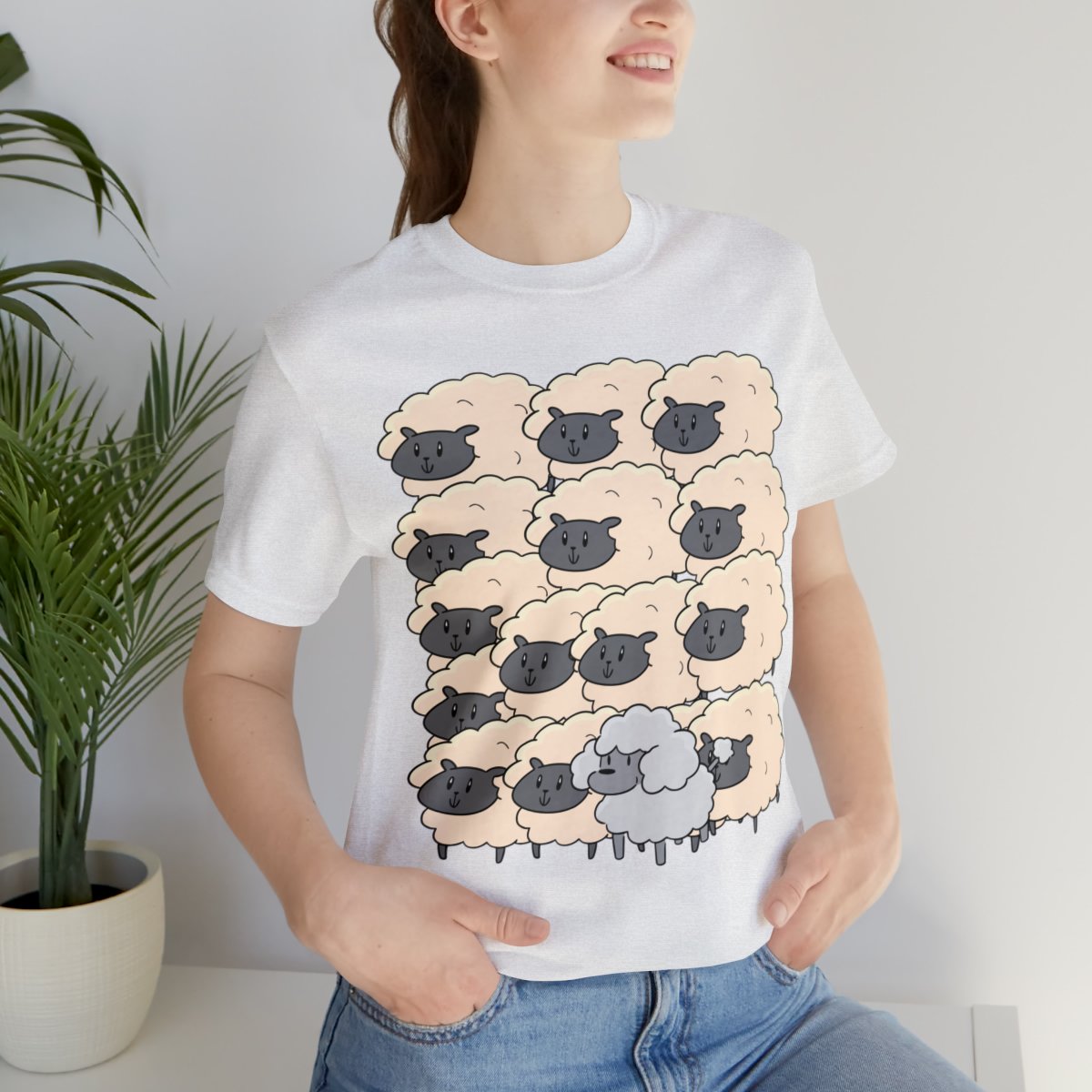 Poodle Hiding In A Herd Of Sheep Shirts