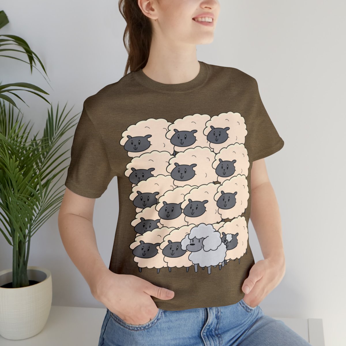 Poodle Hiding In A Herd Of Sheep Shirts