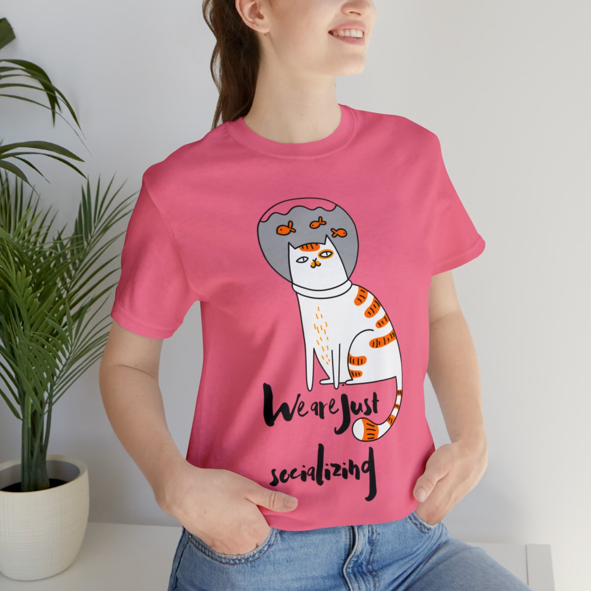 We Are Just Socializing Cat In Fish Bowl Shirts