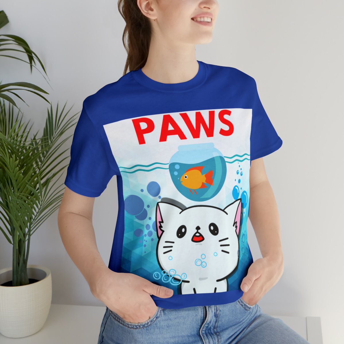 Paws Predator Cat and Fish T-shirt