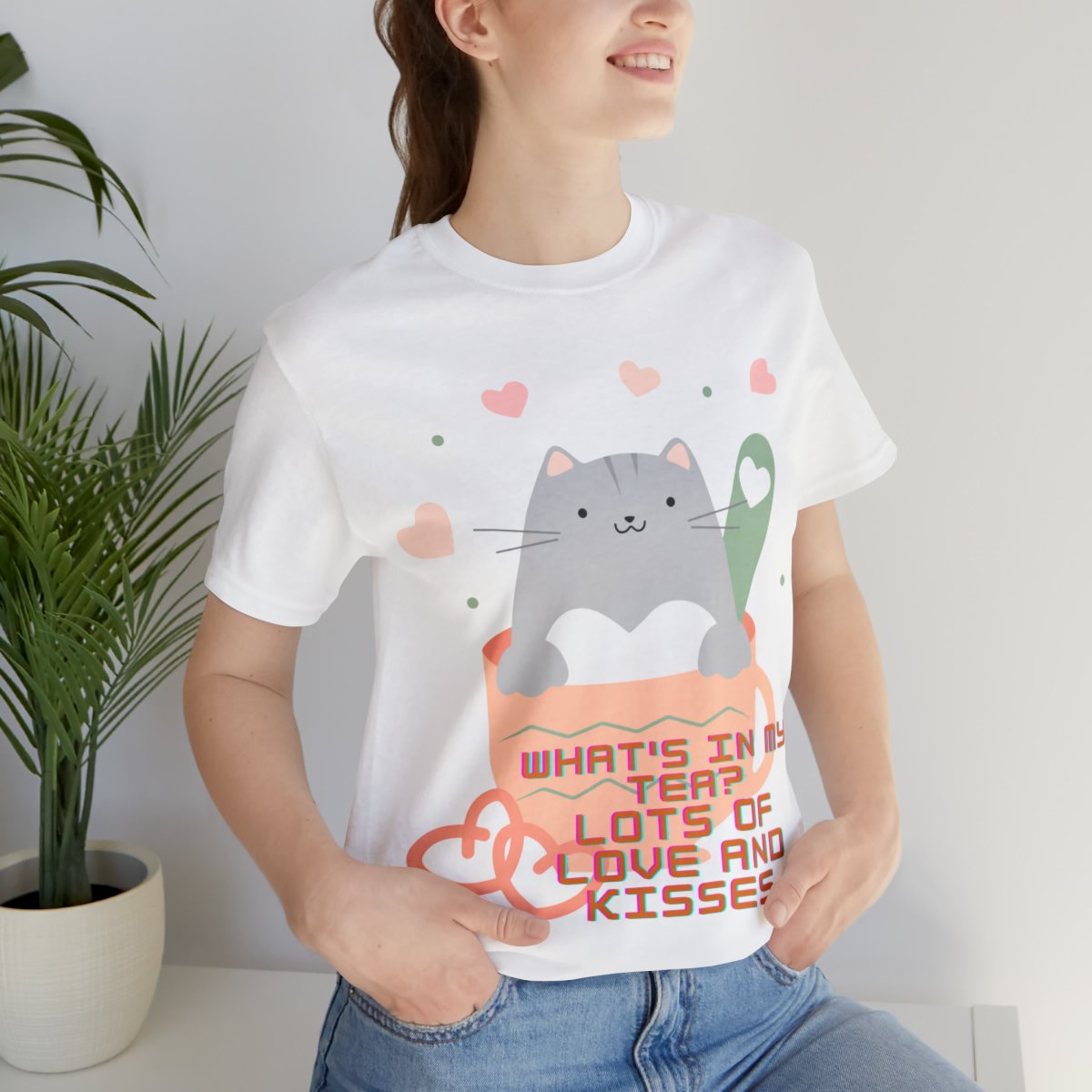 Cat Tea Cup Warm Heart T-shirt