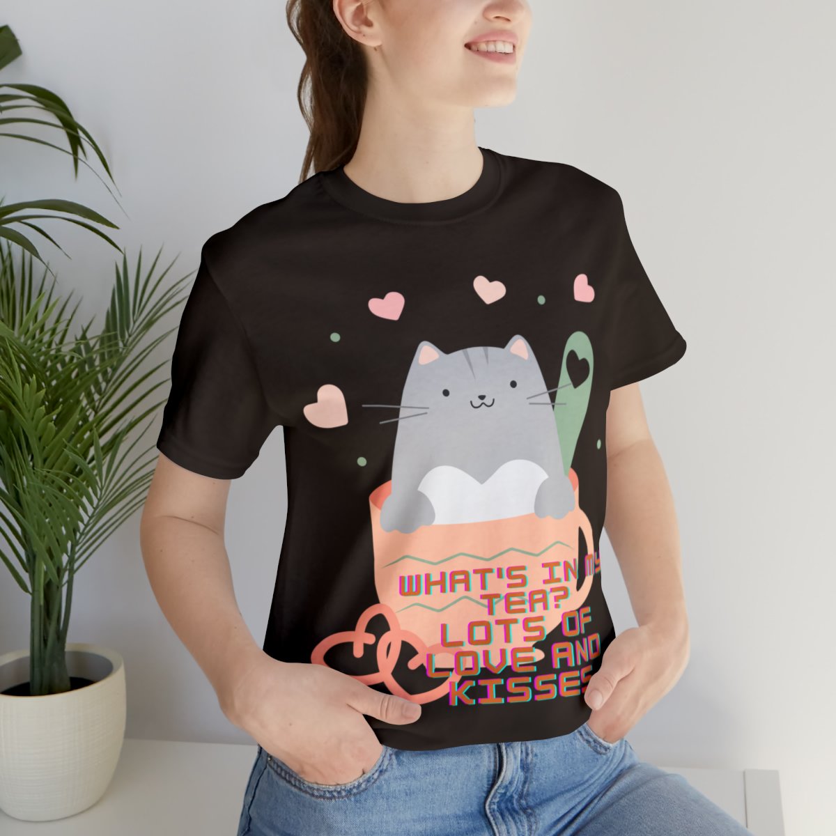 Cat Tea Cup Warm Heart T-shirt