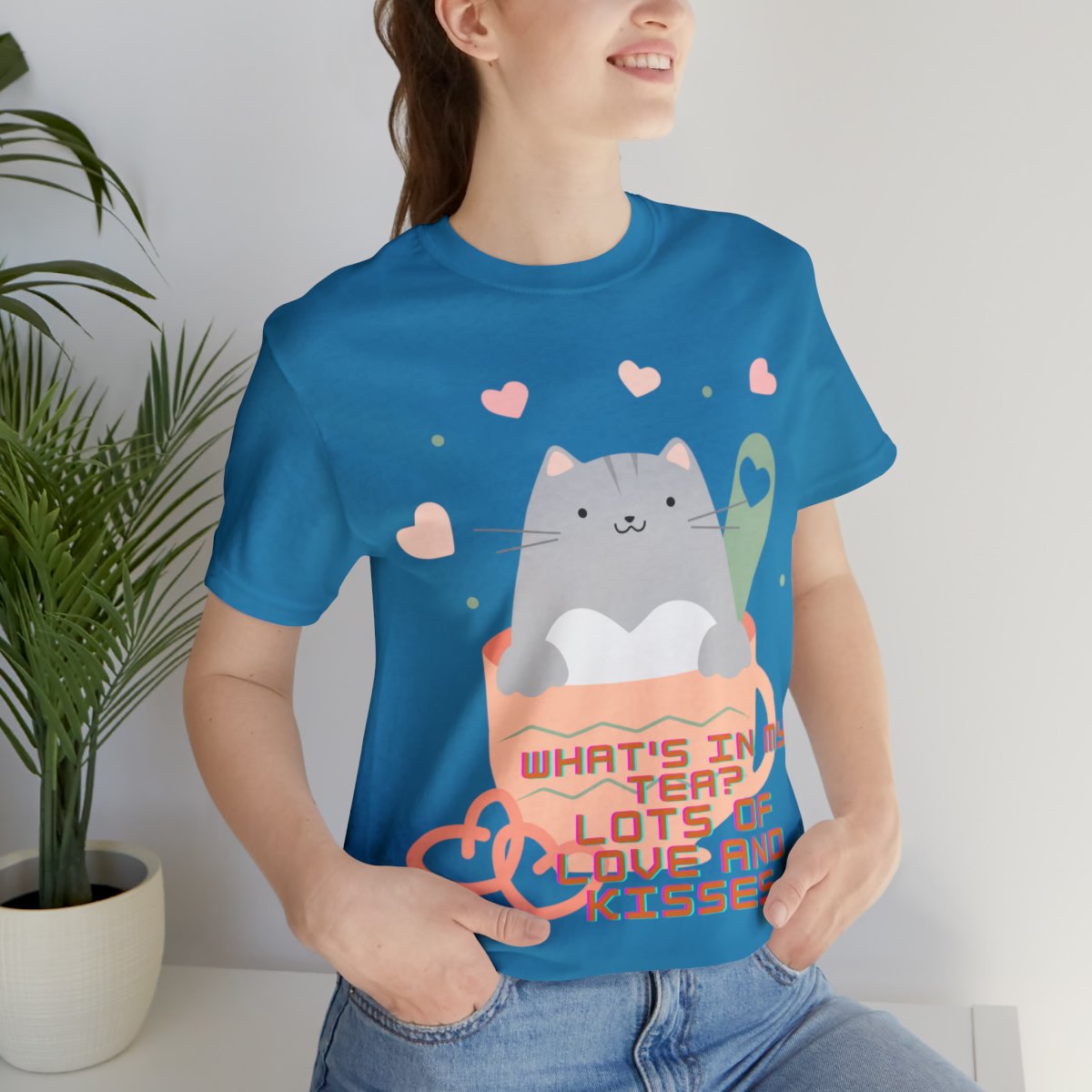 Cat Tea Cup Warm Heart T-shirt