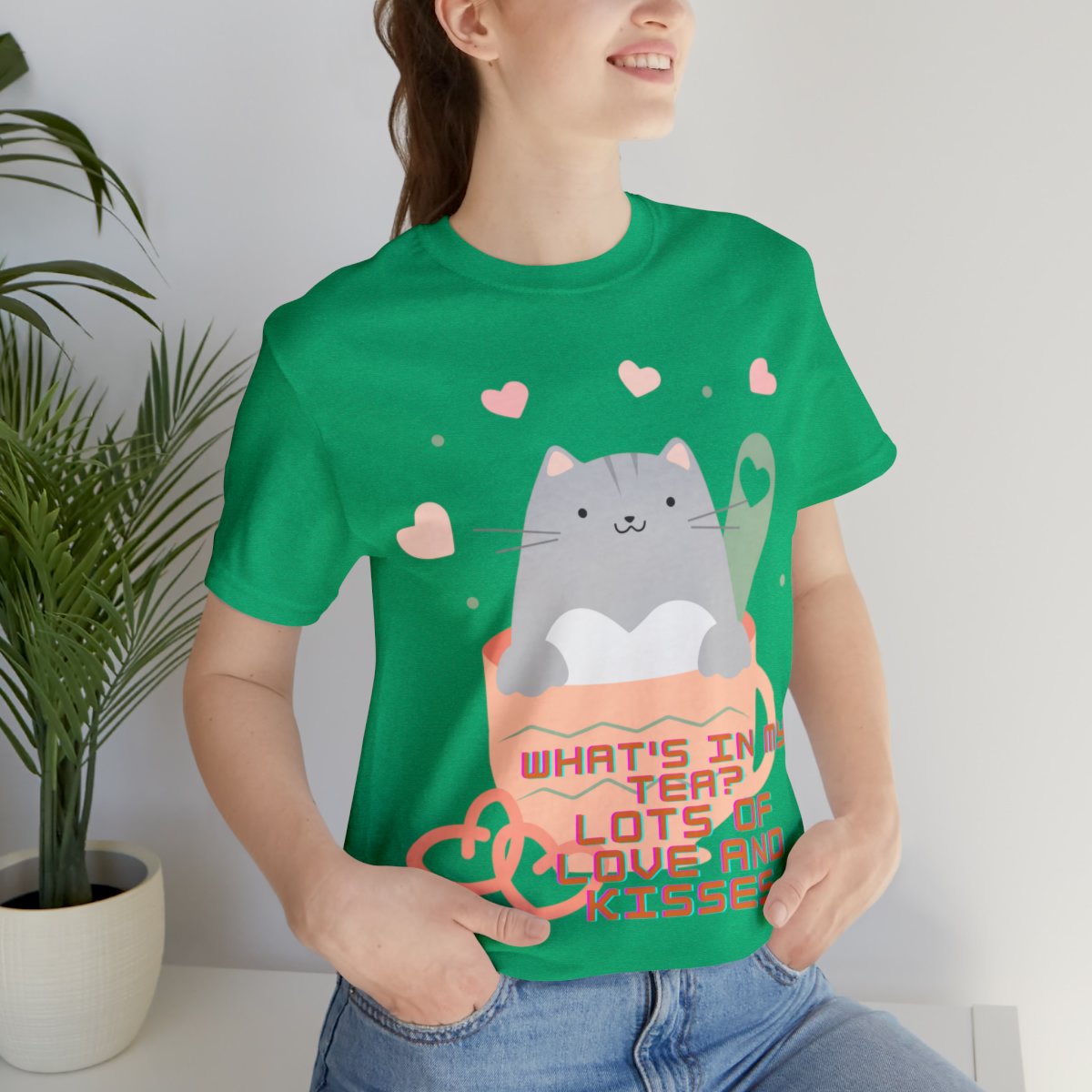 Cat Tea Cup Warm Heart T-shirt