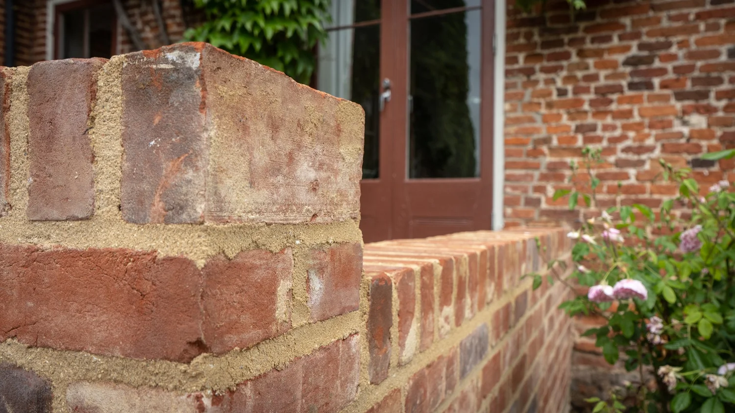 Brick wall and garden detail