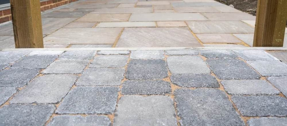 Natural stone paving