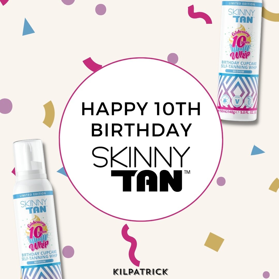 Happy 10th birthday to our client @skinnytanhq!🎈🥳⁠
⁠
To celebrate, Skinny Tan have launched a new limited edition birthday cupcake self-tanning whip that smells like delicious frosting and is formulated with skin-loving ingredients like vitamin E a