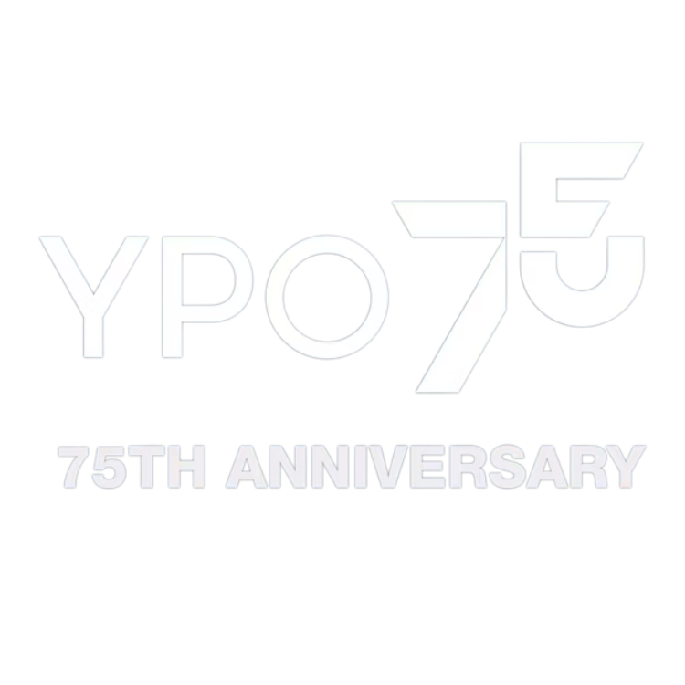 White YPO 75 Gala Logo