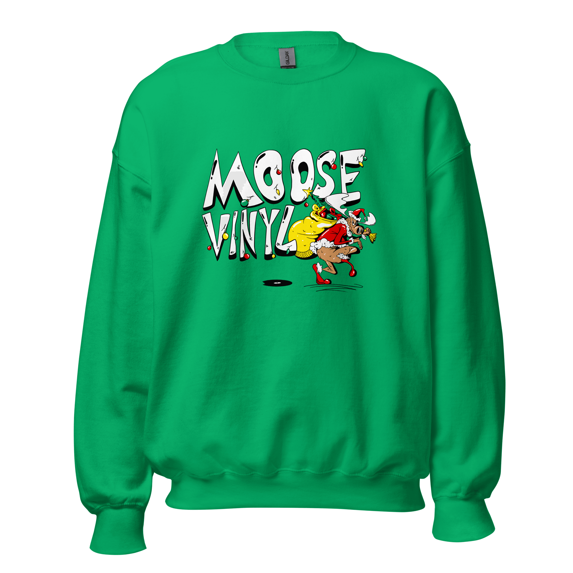 Moose Vinyl Holiday Crewneck