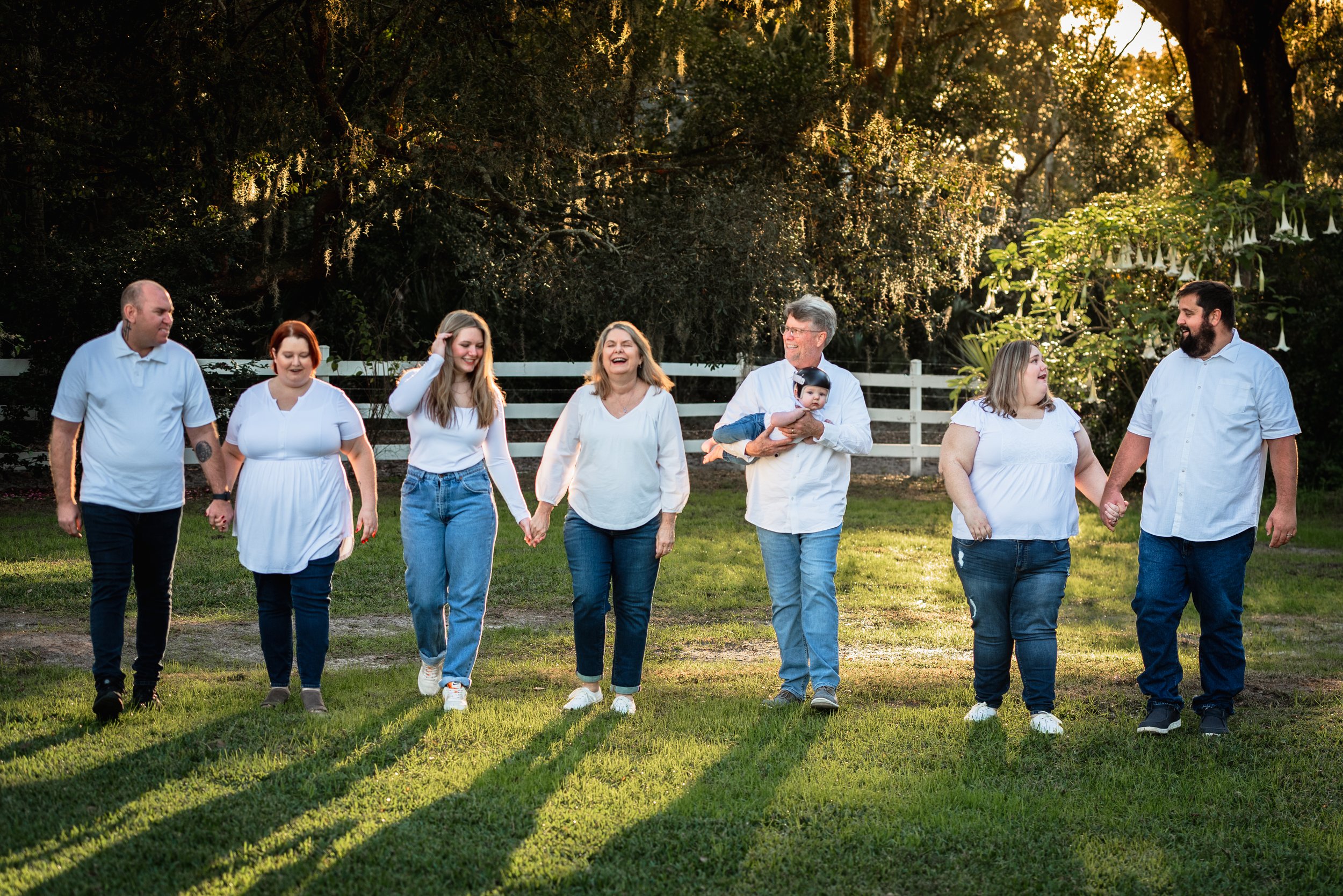 Family walking together holding hands at Lithia Acres, Lithia FL