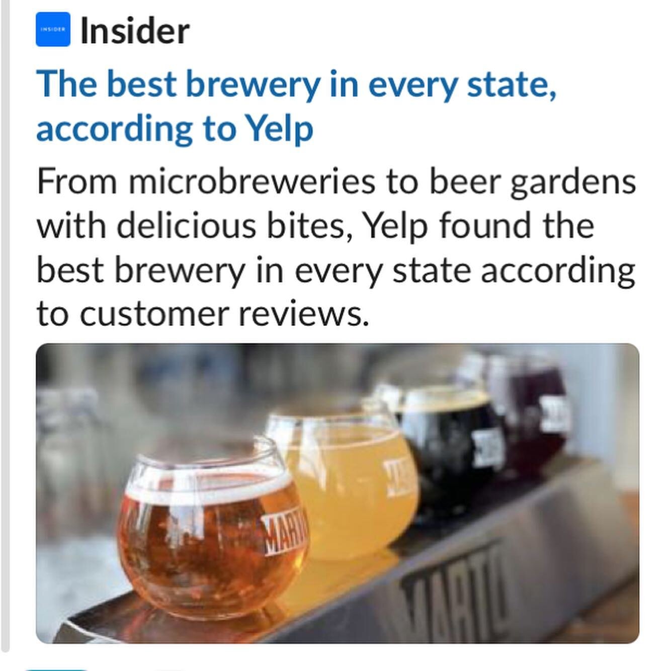We were recently featured by @insider as having the Best Brewery in New York State!! We just want to thank all our incredible patrons for supporting us these past 7 years. Cheers, NY fam; to many, many more❤️🍻