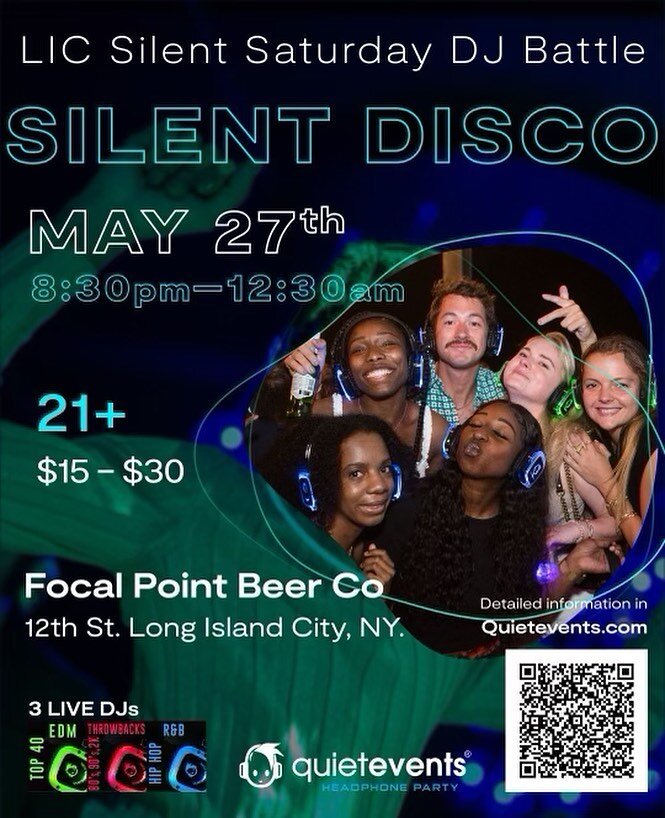 Who&rsquo;s ready to dance?! In ONE WEEK, we&rsquo;ll be hosting our first ever Silent Disco, brought to you by our friends at @quietevents ! 🕺🪩 With 3 DJs spinning and wide open dance floors inside and out, it&rsquo;s going to be an unforgettable 