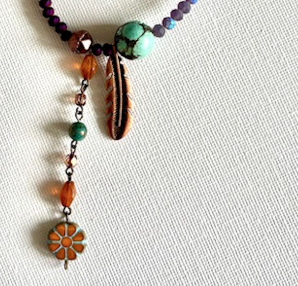 Spirit Guide: Tibetan Turquoise Charm Necklace