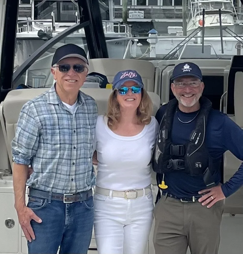 Couple enjoying private on-water and couples boat training aboard their vessel with Capt'n 4 Hire