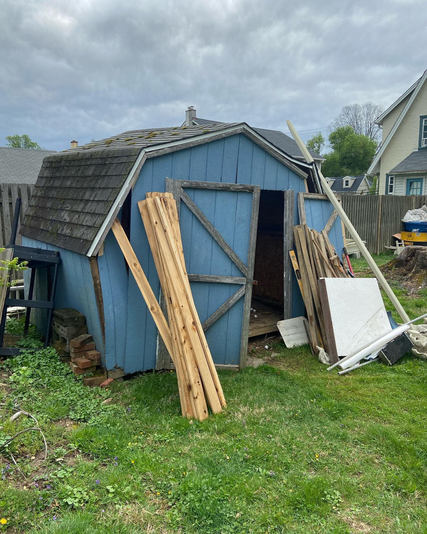 Small shed demolished and hauled away in 30 minutes. We specialize in demolition and major in junk removal. Call us to today to schedule  your free estimate. #demolition #hauling #junkremoval #cleanouts #deconstruction