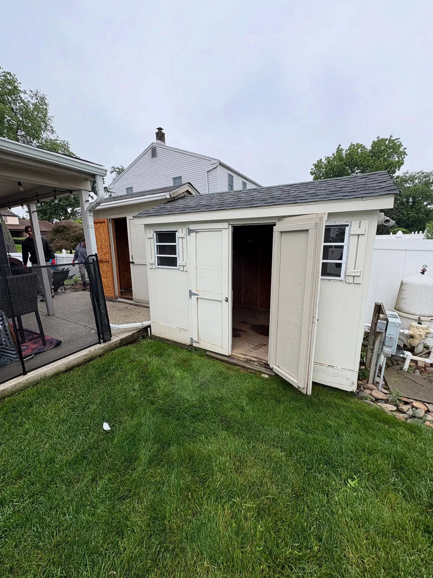 Nice Shed Demo in the burbs! Took longer than usual because it was next to the house, but knocked it out in a timely manner. #demo #deconstruction #junkremoval #realestate