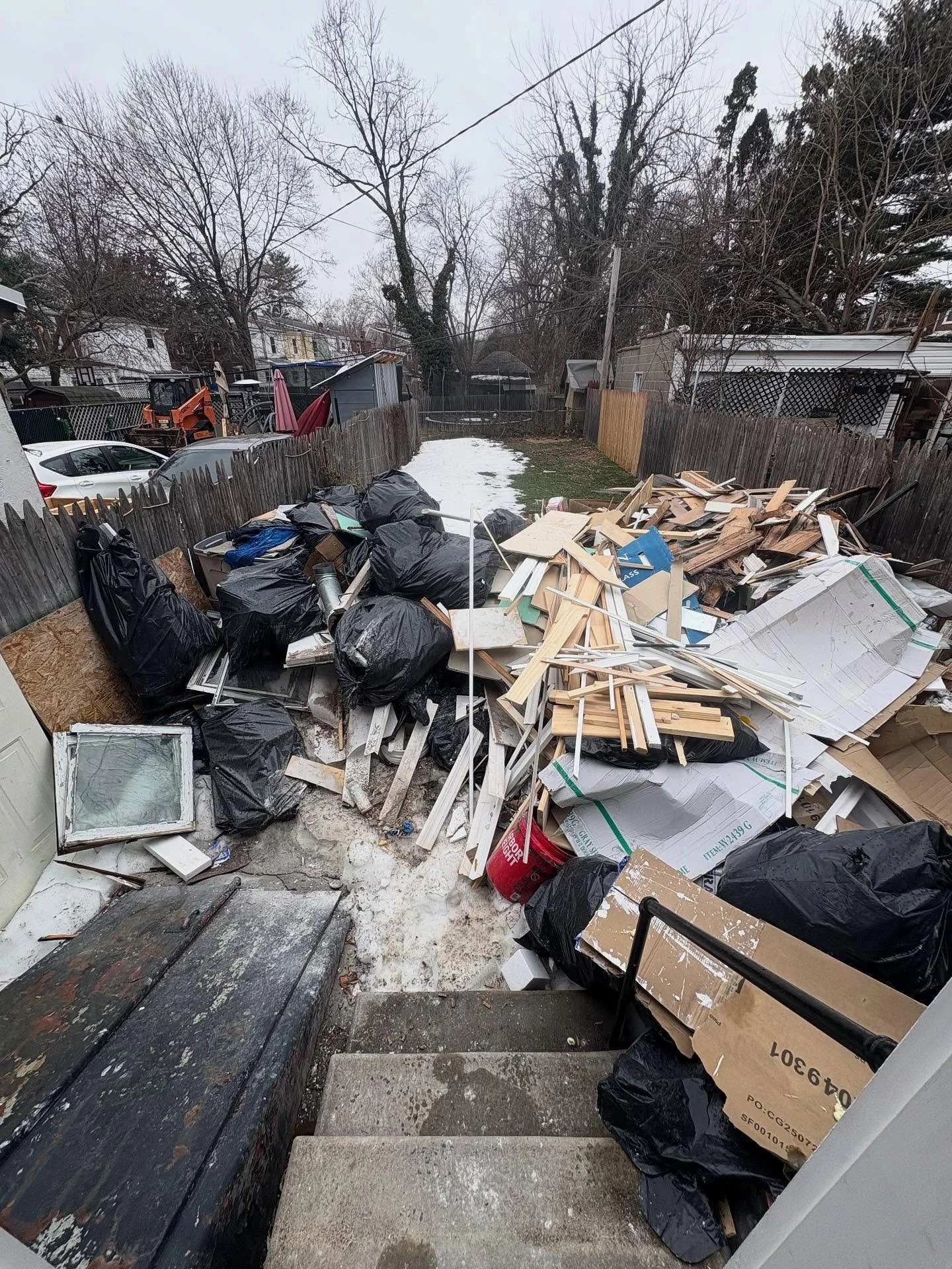 No matter where the junk is &mdash; we'll haul it away. From backyards through narrow alleys. No excuses! #JunkRemoval #DemoCleanup #ContractorSpecial #CleanOutSolutions #DebrisRemoval #JobDoneRight #HaulAway #ConstructionCleanup #CleanOutPros