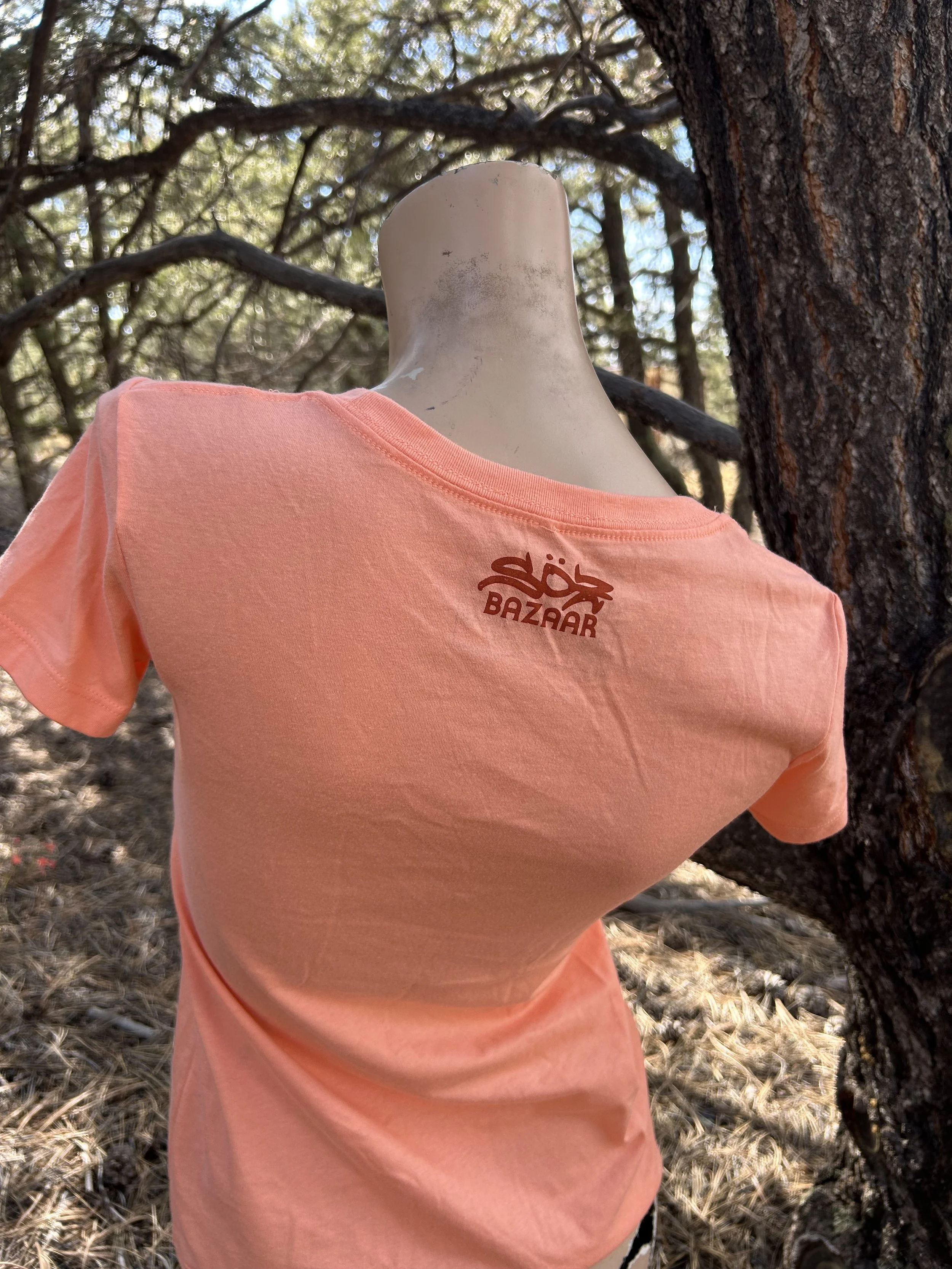 ladies orange scoop neck tee back.jpg