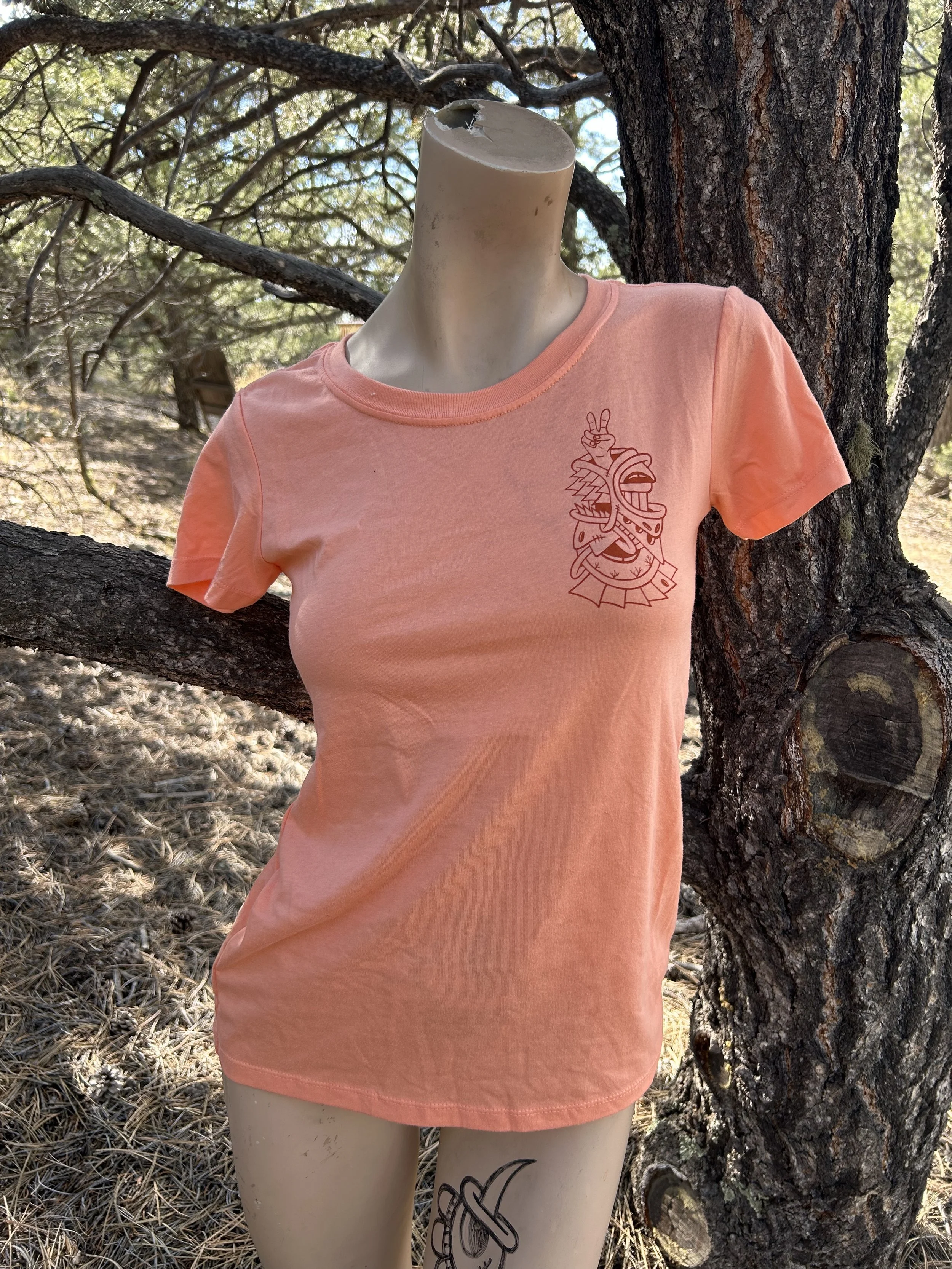 ladies orange scoop neck tee front.jpg