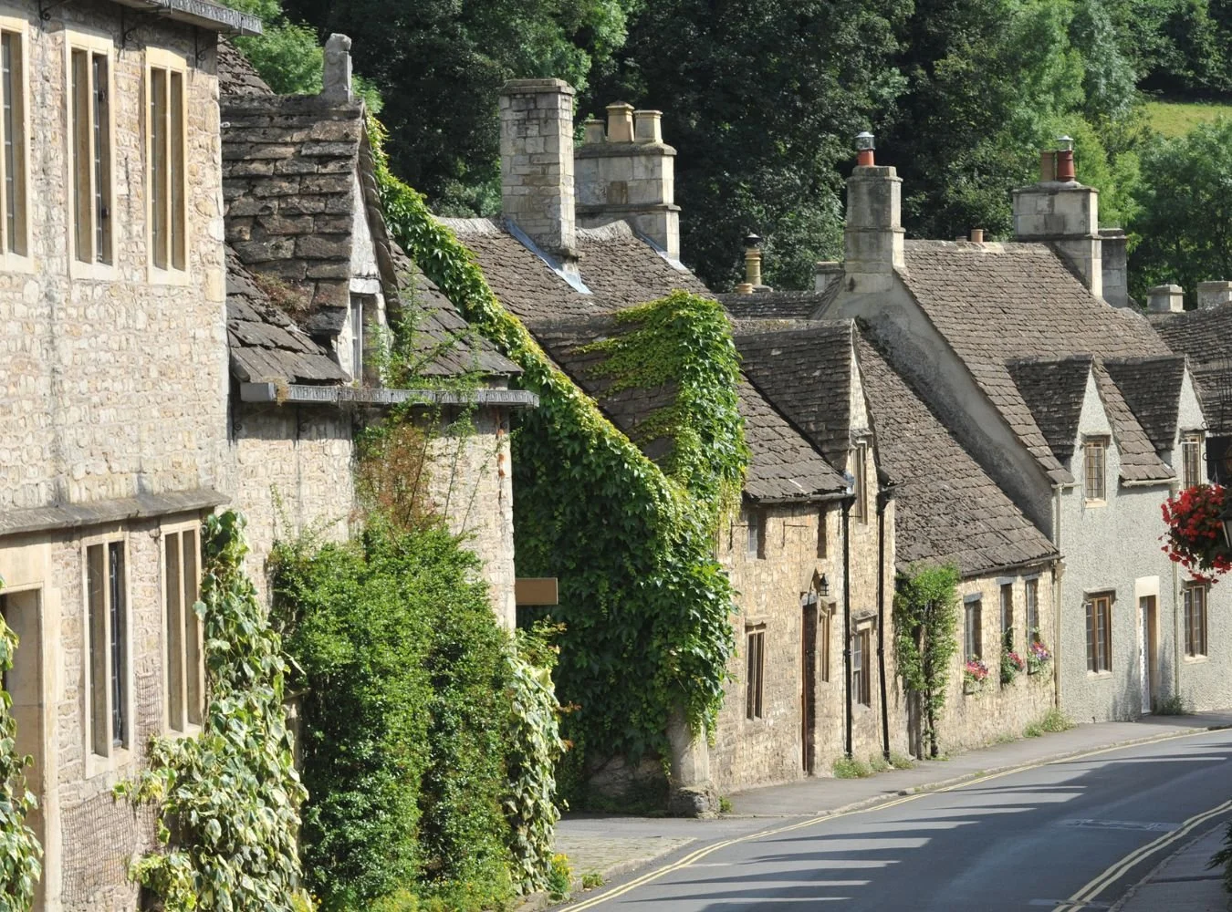 rural village street scene