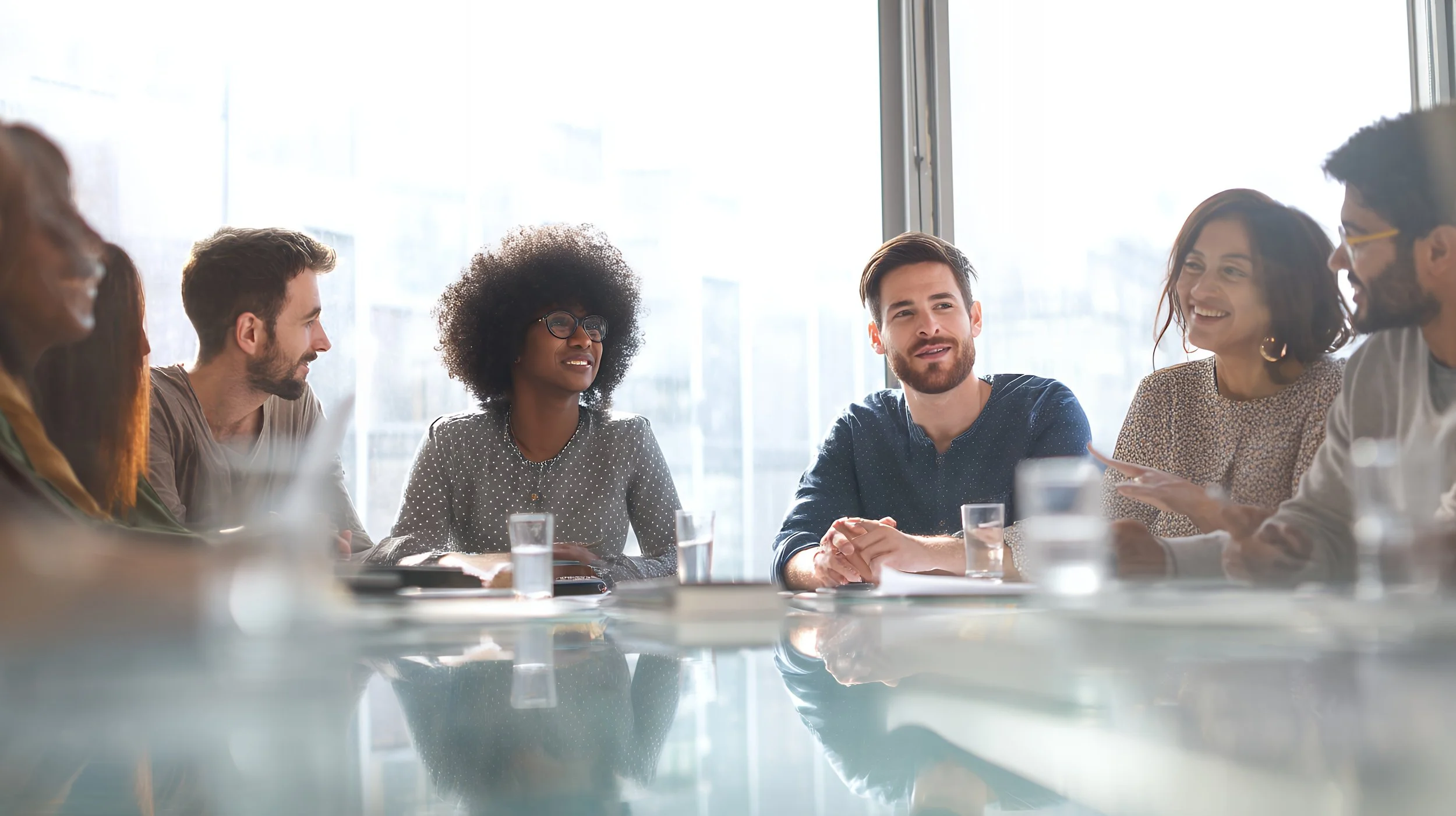 Diverse boardroom team