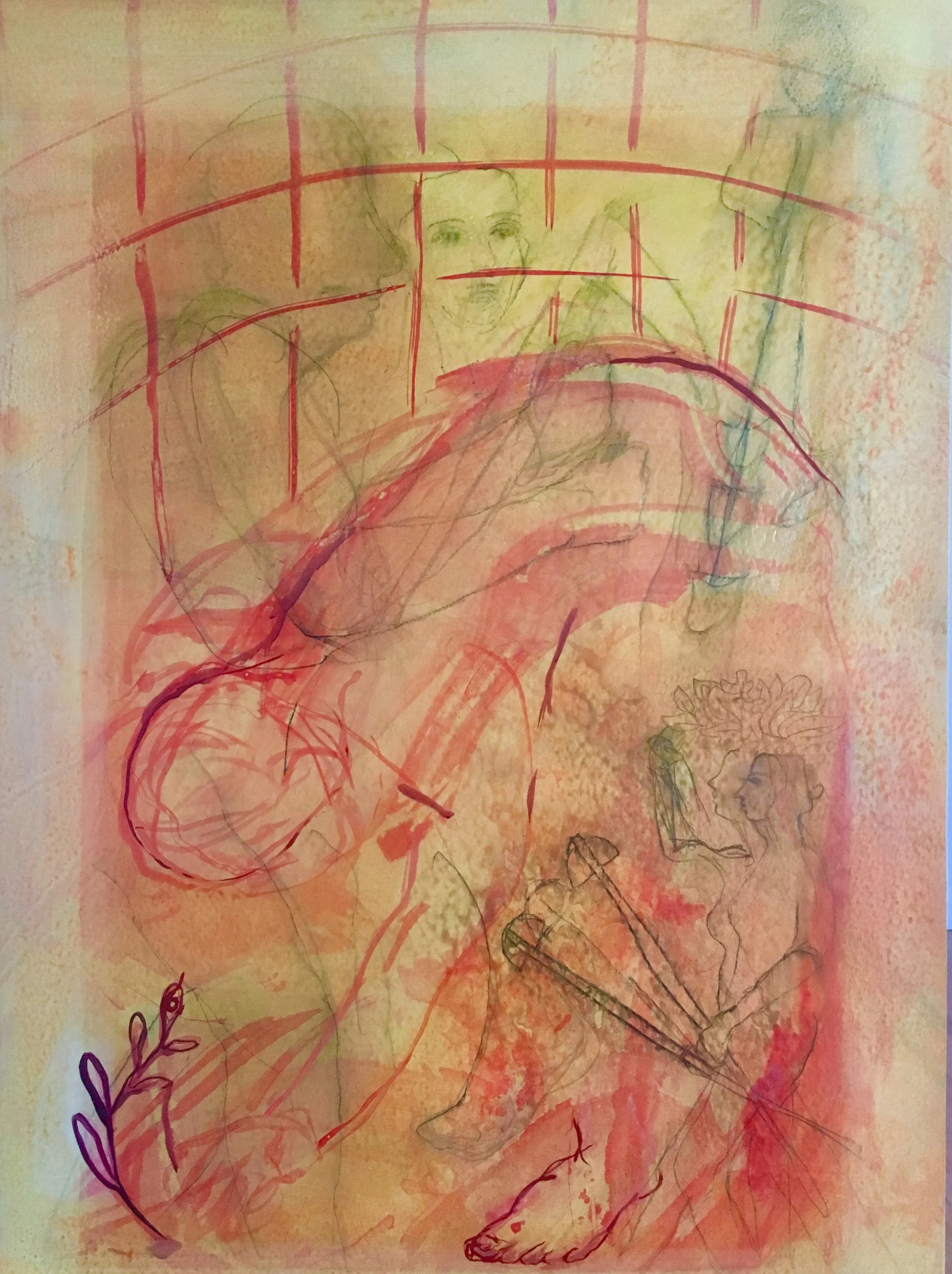 Blades, 2019
Graphite, charcoal, acrylic and oil on canvas
36 x 48 inches