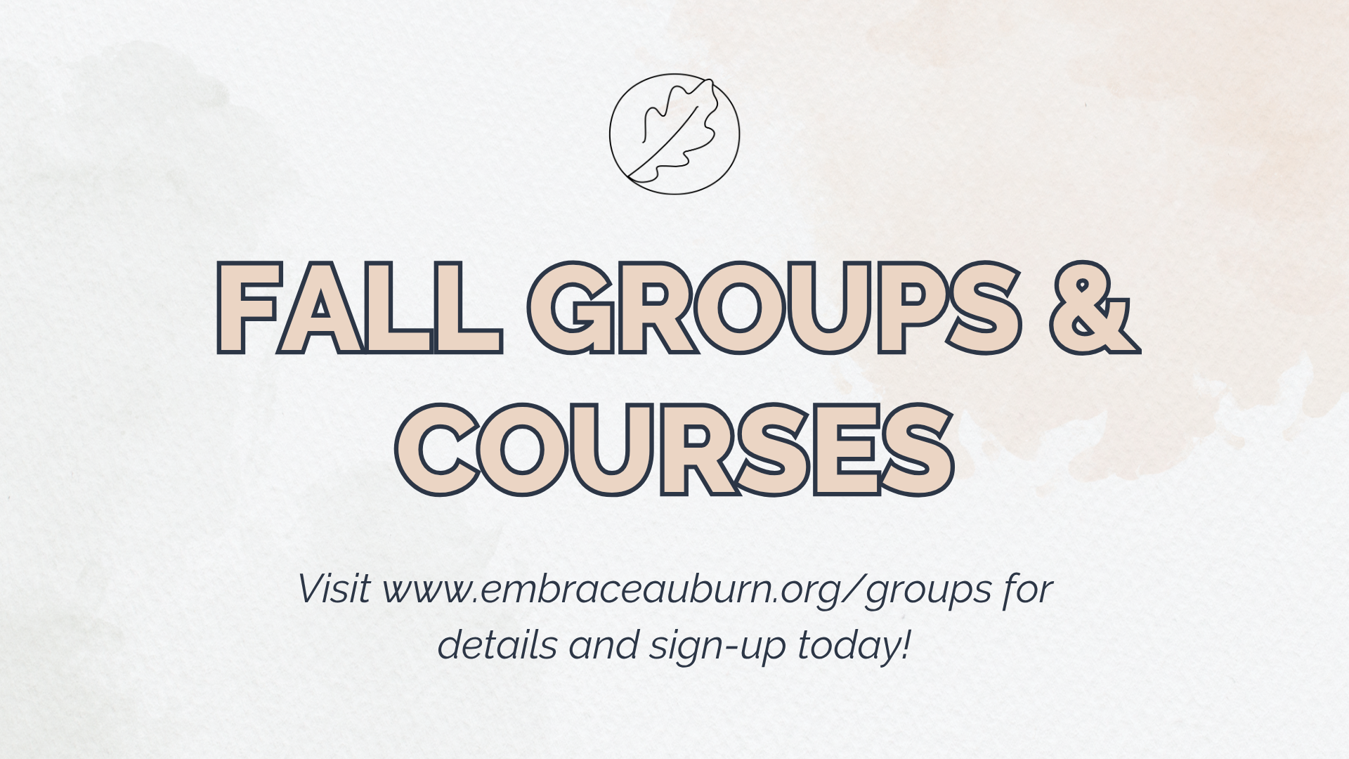 FALL GROUPS &amp; COURSES