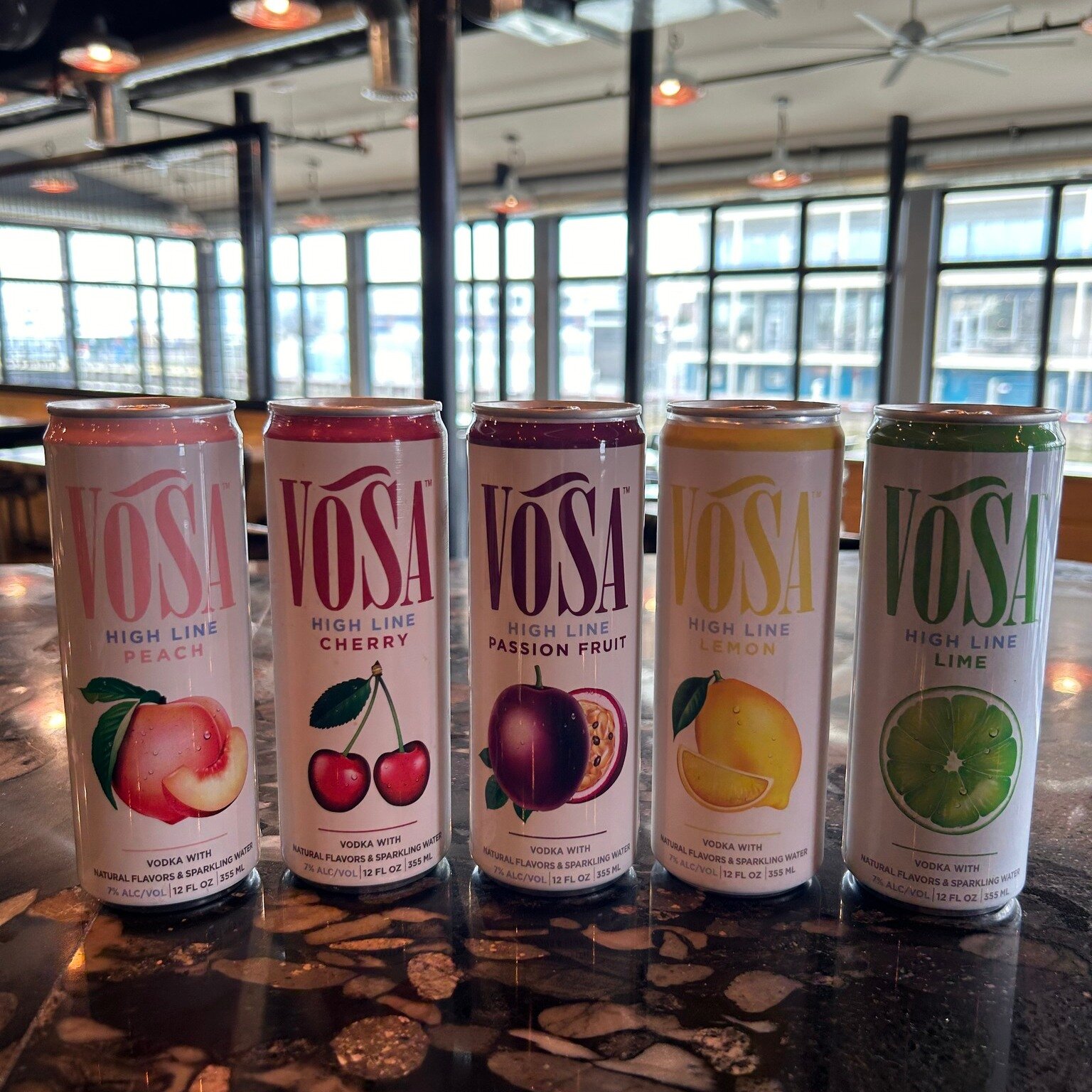 Here&rsquo;s this weekend&rsquo;s lineup with NEW flavors: Passionfuit and Lime! Vosa High Lines are naturally flavored vodka seltzers at 7% ABV with low carbonation, and perfectly refreshing. Come and drink with us this Friday!