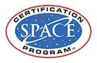 Logo of the Certification Space Program with a blue oval background and white text.
