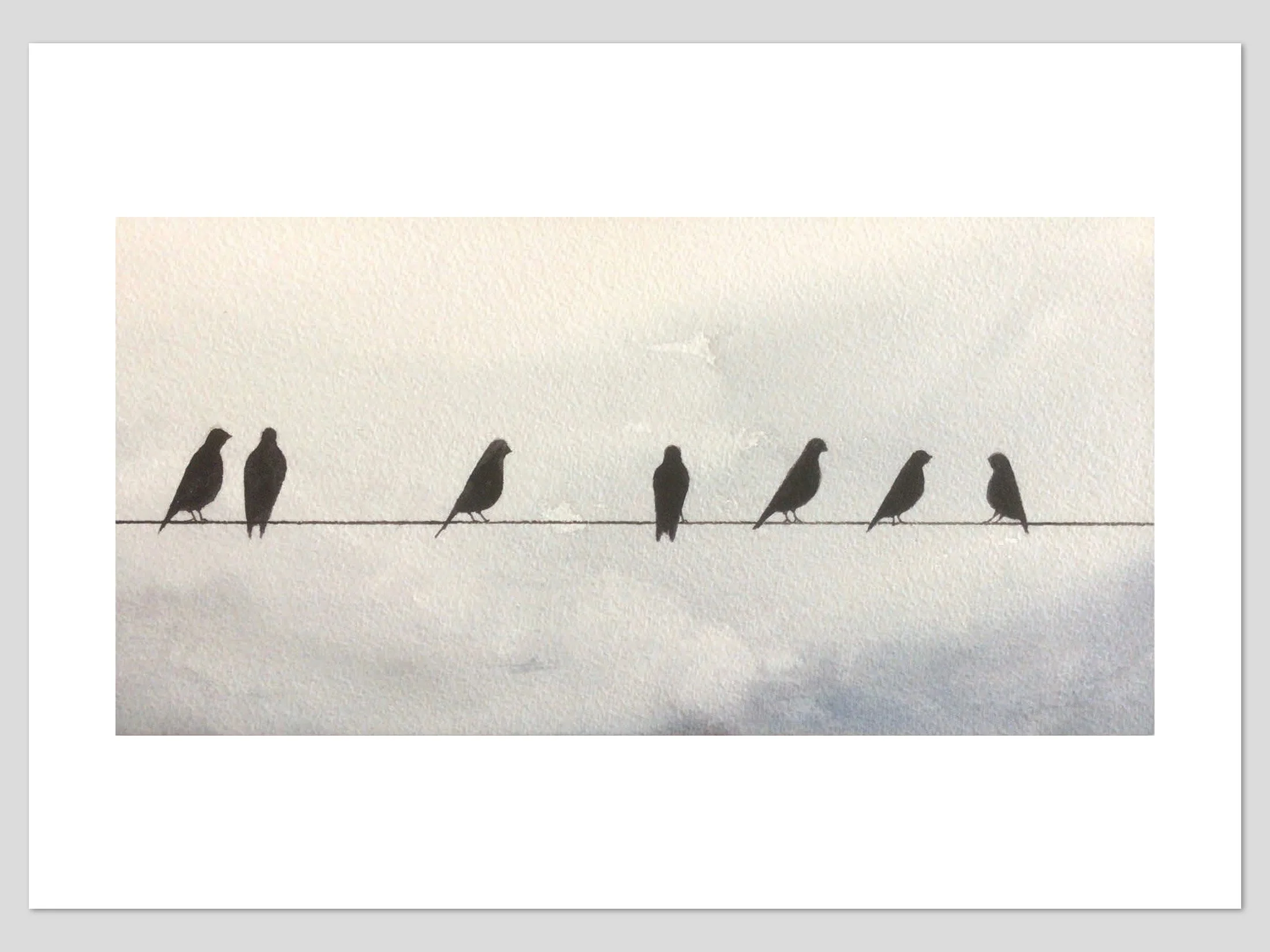 Birds on a Wire Fence