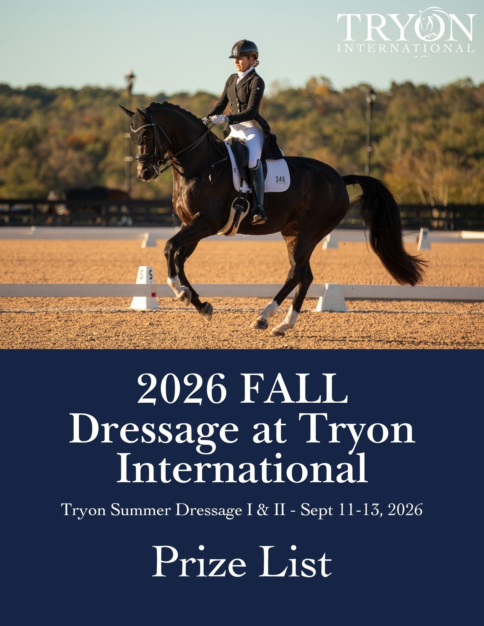 Tryon Fall Dressage 1 & 2 National Prize List