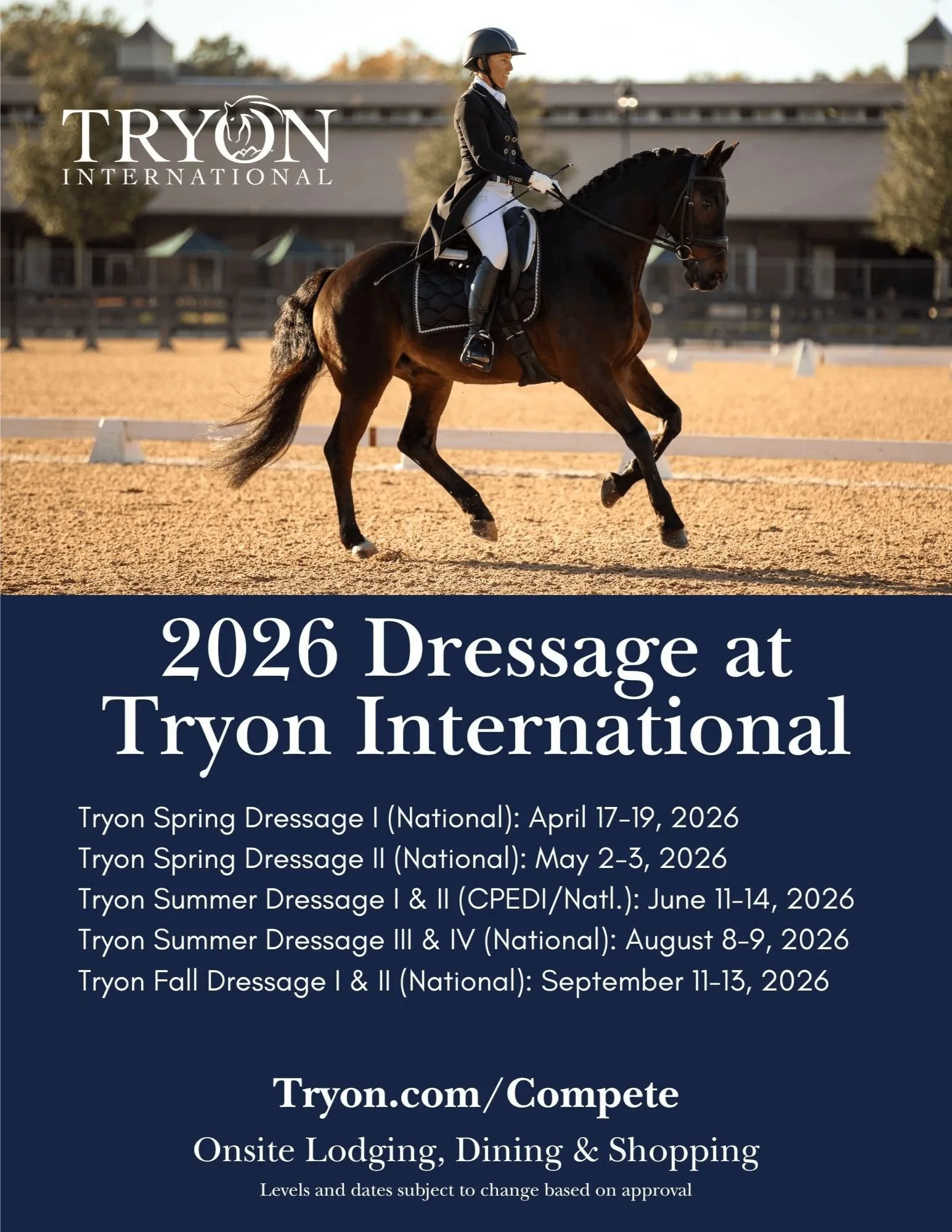 Tryon Fall Dressage 1 & 2 National Prize List